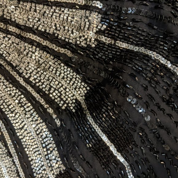 *AS IS* Parker 100% Silk Mini Dress 1920s style *Please read full description!* - Picture 8 of 9